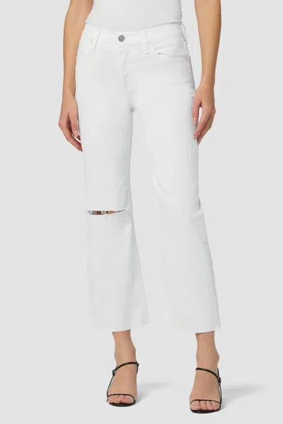 Hudson Rosie High-rise Wide Leg Crop Jean In White
