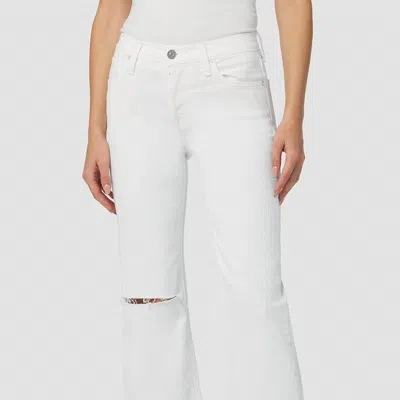 Hudson Rosie High-rise Wide Leg Crop Jean In White
