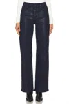 Hudson Rosie High Rise Wide Leg Jean In Mood Indigo Coated In Multi
