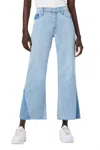 Hudson Jeans Rosie High-rise Wide Leg Crop Blue Spring Jean In Multi