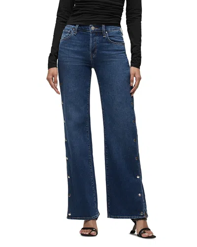 Hudson Rosie High Rise Wide Leg Jeans In Deep Ray In Blue
