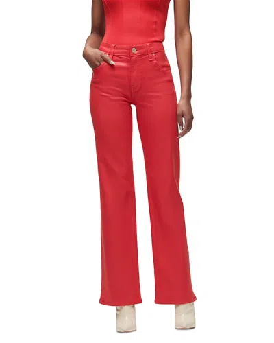 Hudson Rosie High Rise Wide Leg Jeans In Poinsettia