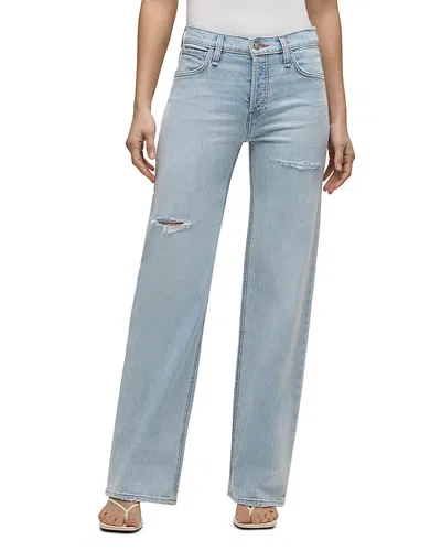 Hudson Rosie High Rise Wide Leg Jeans In Rearview In Blue