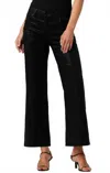 Hudson Rosie High Rise Wide Leg Ankle Jeans In Coated Black In Black
