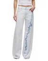 Hudson Rylee Low-rise Loose Pant In Bleached Cloud