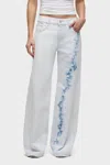 Hudson Rylee Low-rise Loose Pant In Bleached Cloud In Blue
