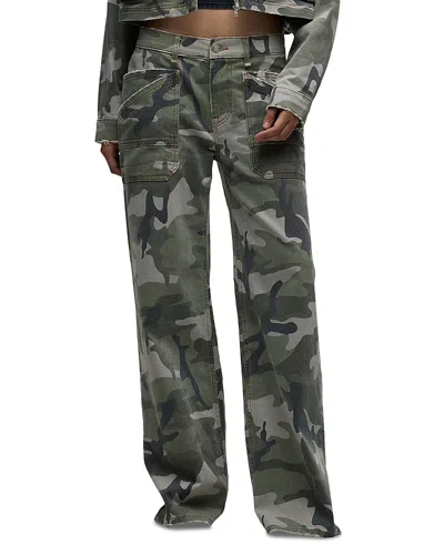 Hudson Rylee Low Slung Loose Jeans In Camo Y2k In Multi