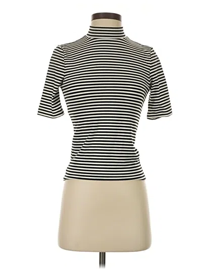 Pre-owned Hudson Short Sleeve Turtleneck In Ivory