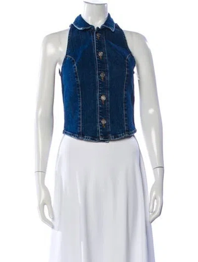 Pre-owned Hudson Sleeveless Button-up Top In Multi