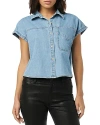 Hudson Women's Denim Cropped Shirt In First Class