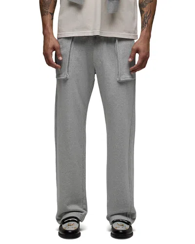 Hudson Straight Leg French Terry Cotton Blend 32 Pants In Gray