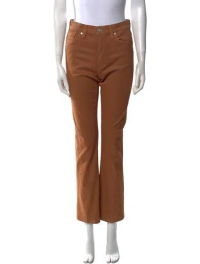 Pre-owned Hudson Straight Leg Pants In Brown