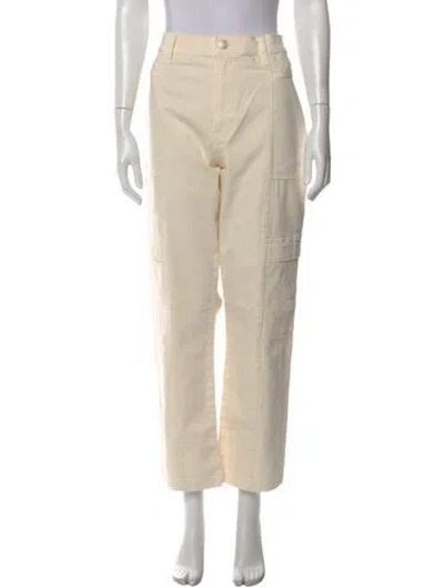 Pre-owned Hudson Straight Leg Pants In Neutral