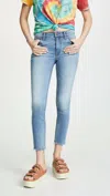 Hudson Tally Mid Rise Skinny Crop Stretch Jeans In Blue In Blue