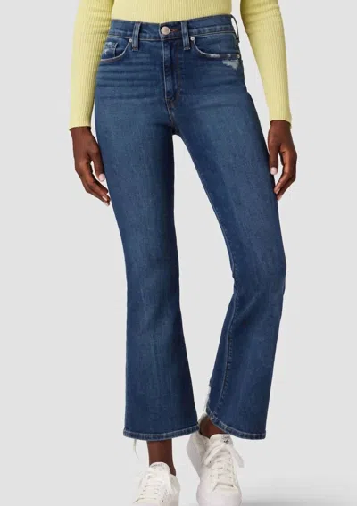 Hudson The Barbara High-rise Bootcut Crop Denim In Elemental Destroy In Multi