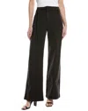 Hudson Jeans Tie-waist Pintucked Linen-blend Trouser In Black