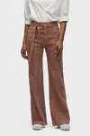 Hudson Tie Waist Pintucked Trouser Pants In Baltic Amber In Multi