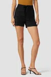 Hudson Tie Waist Shorts In Black Beauty In Black