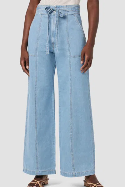 Hudson Tie Waist Wide Leg Barefoot Trouser In First Class In Multi