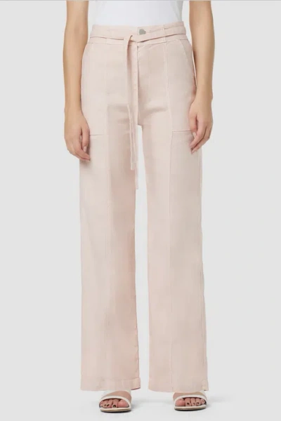 Hudson Tie Waist Wide Leg Trouser Barefoot In Pink