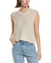 Hudson Jeans V-neck Twist Back Sleeveless Sweater In White