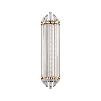 Hudson Valley Albion 6 1/2" Wide 14-light Aged Brass Led Wall Sconce