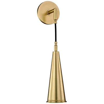 Hudson Valley Alva 17" High Aged Brass Wall Sconce