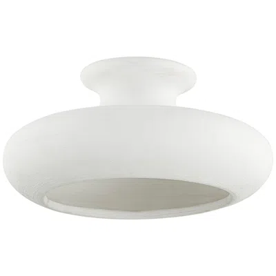 Hudson Valley Annie 16" Wide White Ceramic Modern Ceiling Light
