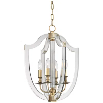Hudson Valley Arietta 16 1/2"w Aged Brass 4-light Pendant