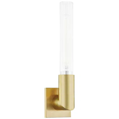 Hudson Valley Asher 17" High Aged Brass Wall Sconce