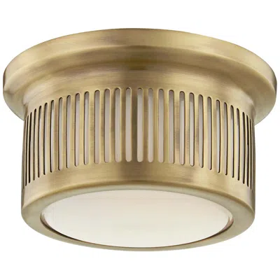 Hudson Valley Bangor 6" Wide Aged Brass Led Ceiling Light