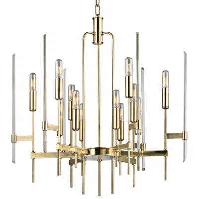Hudson Valley Bari 24" Wide Aged Brass Chandelier
