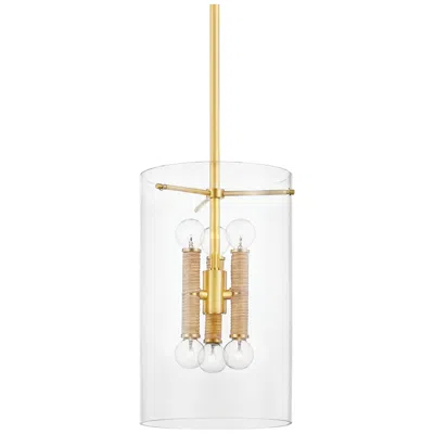 Hudson Valley Barlow 10 3/4" Wide Aged Brass 6-light Mini Pendant