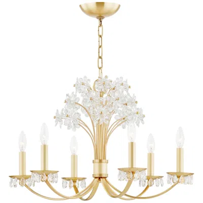 Hudson Valley Beaumont 26" Wide Aged Brass 6 Light Chandelier