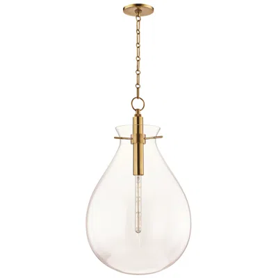Hudson Valley Becki Owens Ivy 18" Brass And Clear Glass Led Pendant