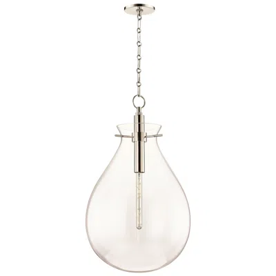 Hudson Valley Becki Owens Ivy 18" Nickel And Clear Glass Led Pendant