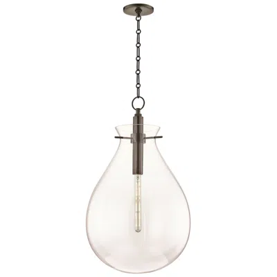 Hudson Valley Becki Owens Ivy 18" Old Bronze Clear Glass Pendant