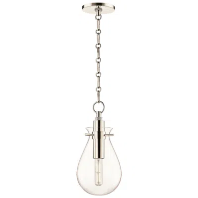 Hudson Valley Becki Owens Ivy 7 1/2" Nickel Clear Glass Led Pendant