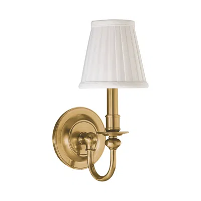 Hudson Valley Beekman 5" Wide Aged Brass 1 Light Wall Sconce