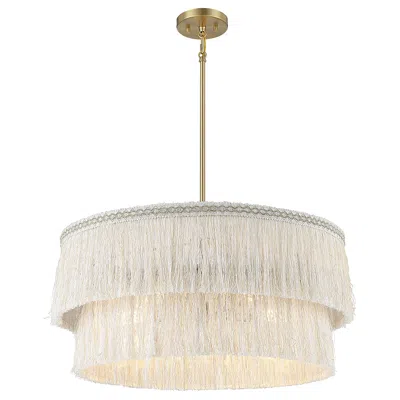 Hudson Valley Bellevue 26" Wide Natural Brass Metal 5-light Pendant
