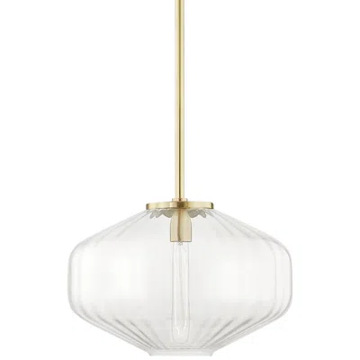 Hudson Valley Bennett 18" Wide Aged Brass Pendant Light