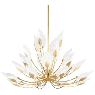 Hudson Valley Blossom 55" Wide Gold Leaf Chandelier