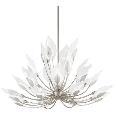 Hudson Valley Blossom 55" Wide Silver Leaf Chandelier