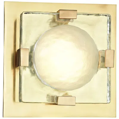 Hudson Valley Bourne 8" High Aged Brass Led Wall Sconce