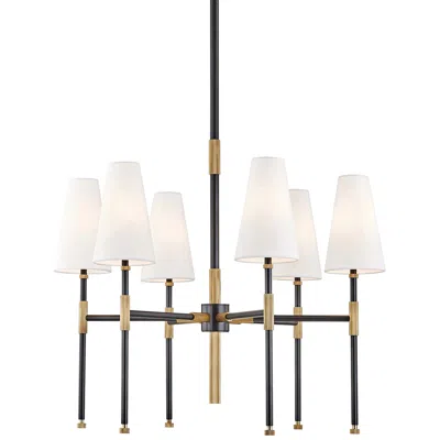 Hudson Valley Bowery 28"w Aged Old Bronze 6-light Chandelier