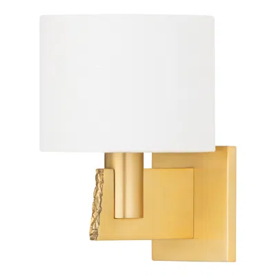 Hudson Valley Brampton Wall Sconce 7.5 Inch In Aged Brass