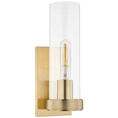Hudson Valley Briggs 12 3/4" High Aged Brass Wall Sconce