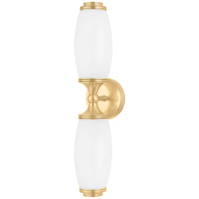 Hudson Valley Brooke 19 1/2"h Aged Brass 2-light Wall Sconce