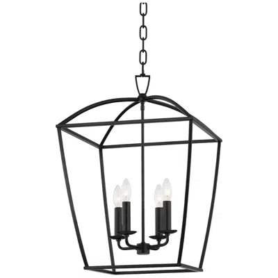 Hudson Valley Bryant 17" Wide Aged Iron 4-light Lantern Pendant