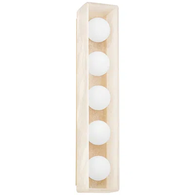 Hudson Valley Budnick 24 1/2" Wide Alabaster Shell 5-light Led Bath Light